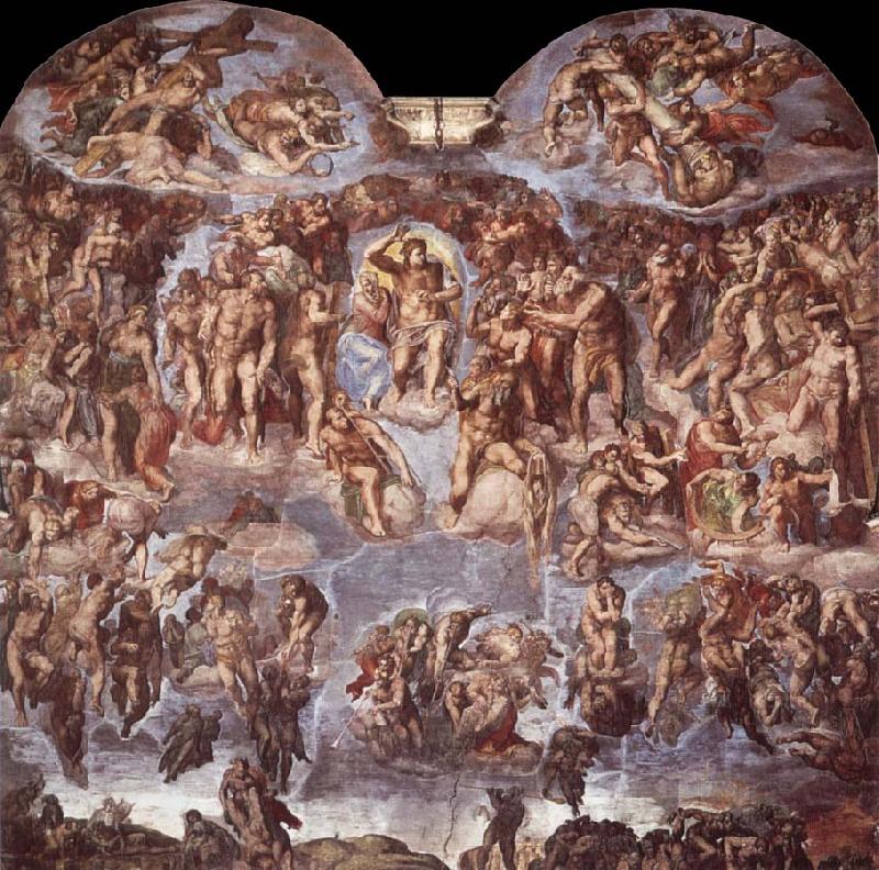 Michelangelo Buonarroti Extreme judgement  Sistine Chapel vastvagg oil painting image